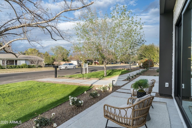 exterior space featuring a lawn