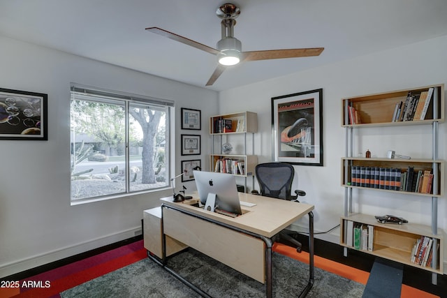 office with ceiling fan