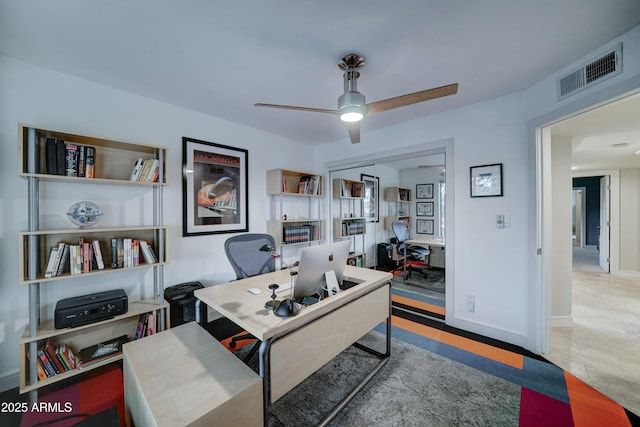 office with ceiling fan