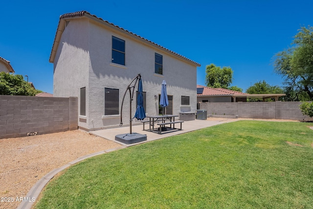 3047 S Mandy St, Mesa, AZ 85212 - back of house with stucco siding, a patio, and a fenced backyard