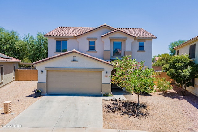 3047 S Mandy St, Mesa, AZ 85212 - mediterranean / spanish house featuring stucco siding, a tile roof, and driveway