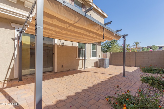 view of patio / terrace featuring central AC