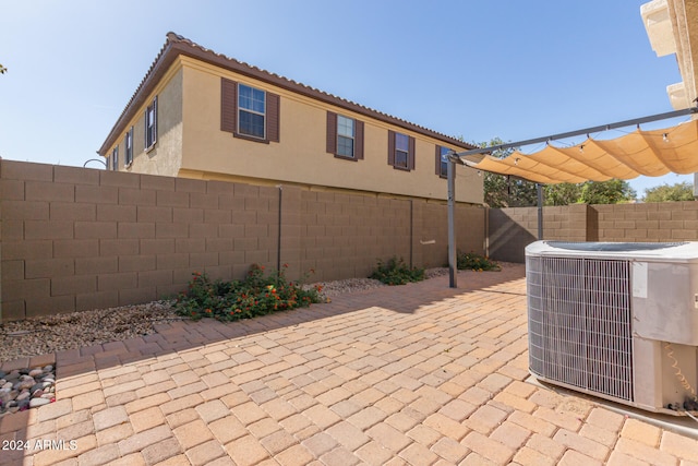 view of patio featuring central AC