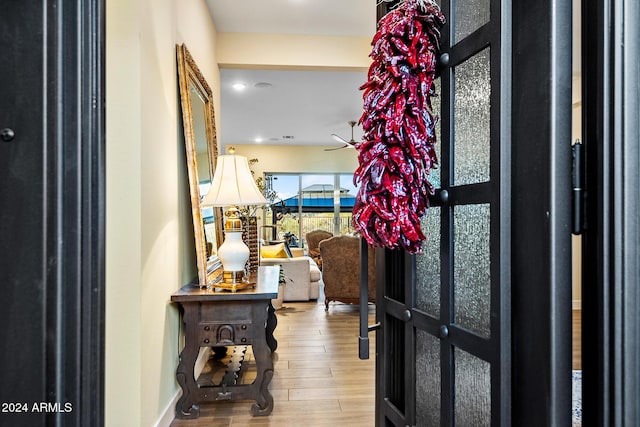 entryway featuring wood-type flooring