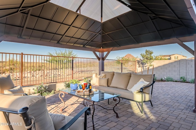 view of patio / terrace with an outdoor hangout area