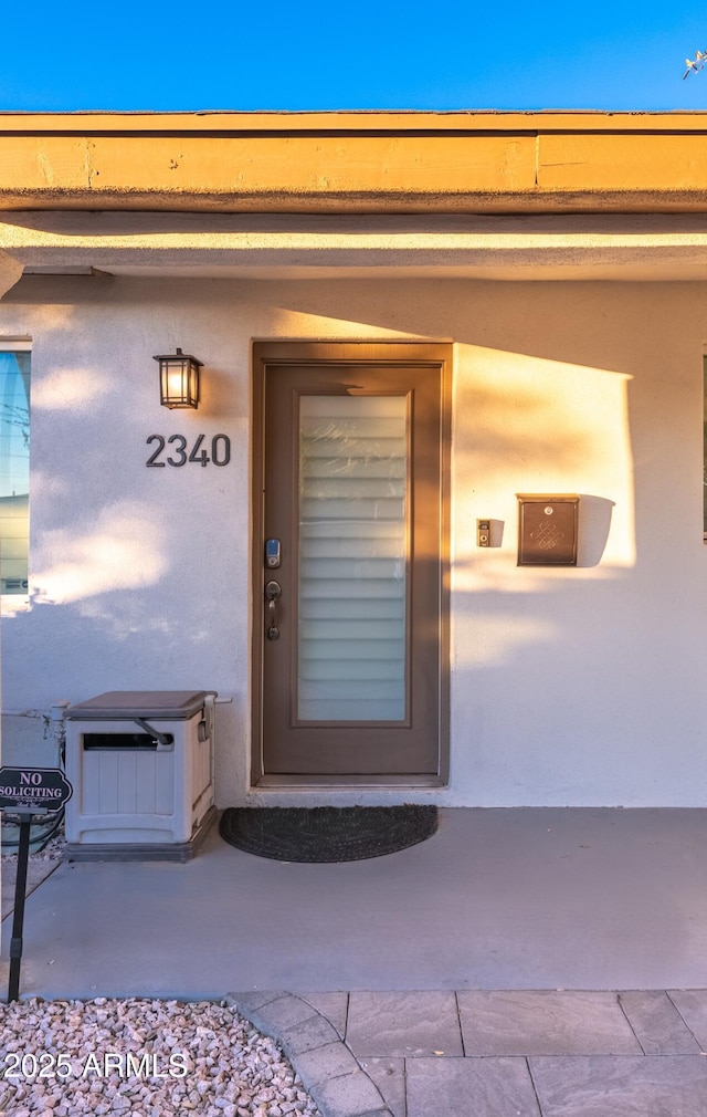 view of doorway to property