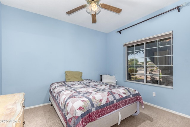 1802 W Encinas St, Gilbert, AZ 85233 - carpeted bedroom featuring baseboards and a ceiling fan