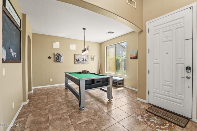 14430 W Windsor Ave, Goodyear, AZ 85395 - game room with billiards table, baseboards, and arched walkways