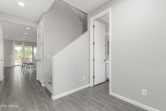 interior space featuring hardwood / wood-style flooring