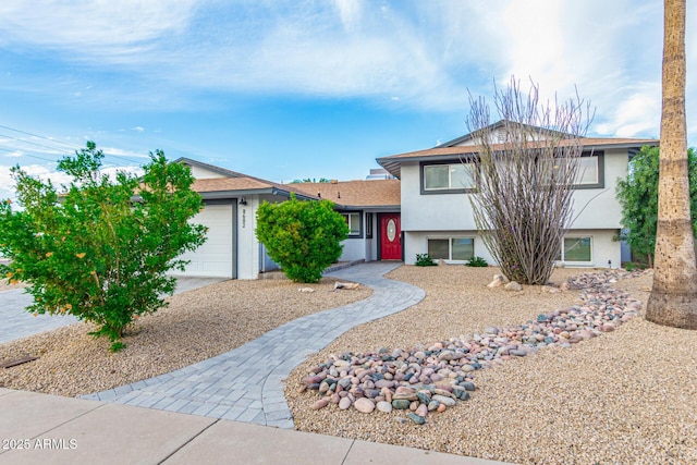 tri-level home featuring a garage