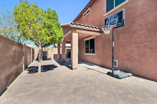 view of patio / terrace with a fenced backyard