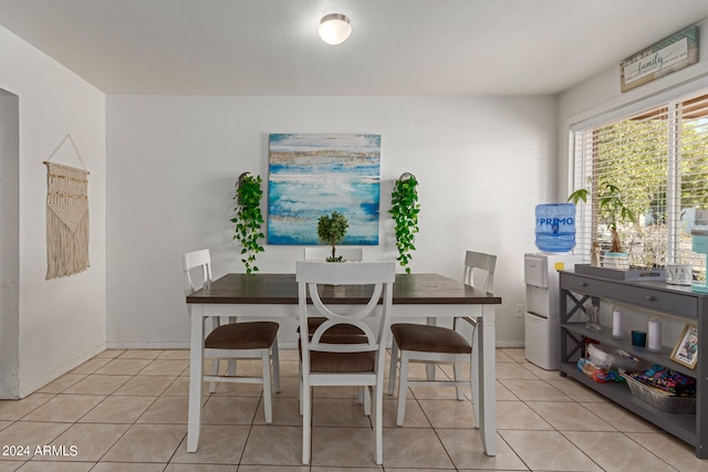 view of tiled dining area