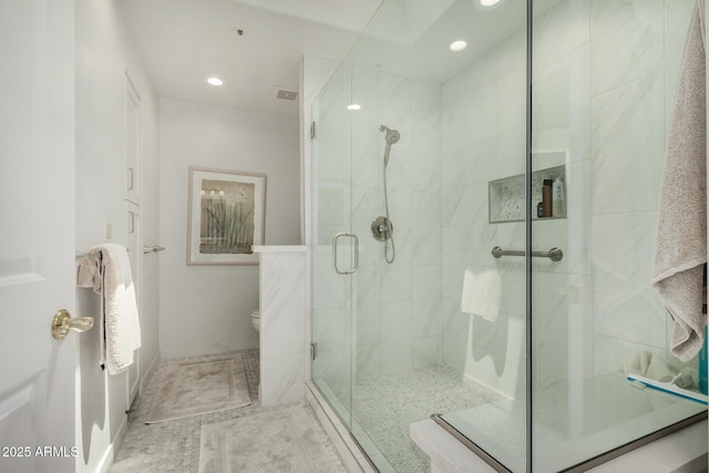 7955 E Chaparral Rd Unit 17, Scottsdale, AZ 85250 - bathroom with a shower stall and recessed lighting