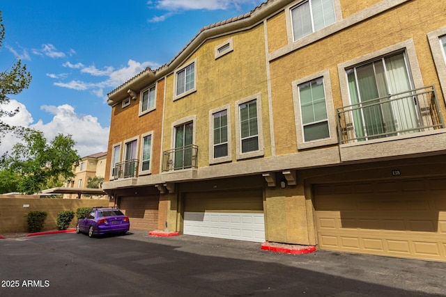 view of property featuring a garage