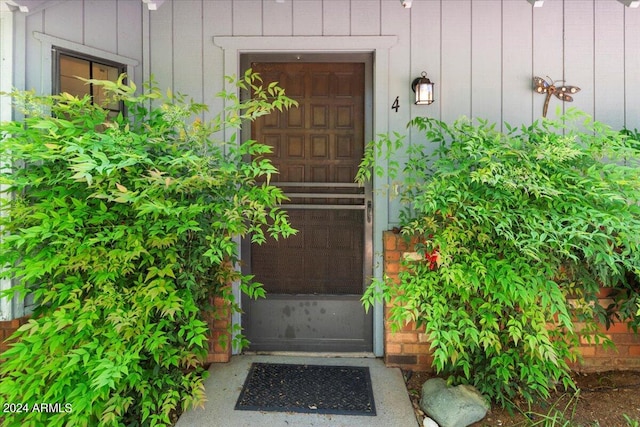 view of doorway to property