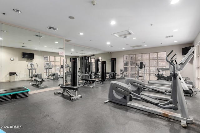 view of exercise room