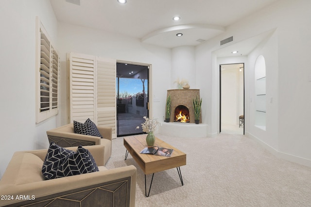 view of carpeted living room