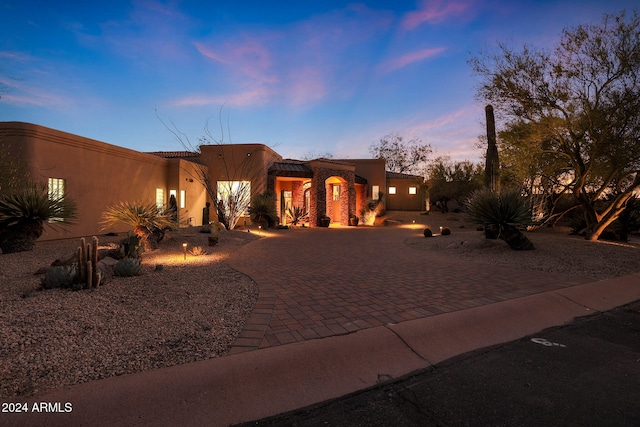 view of pueblo-style house