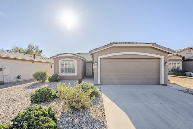 3649 E Hazeltine Way, Chandler, AZ 85249 - ranch-style home featuring concrete driveway, an attached garage, stucco siding, and a tiled roof