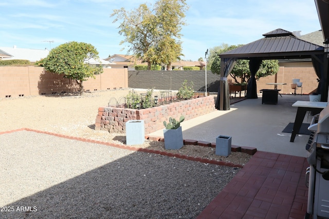 view of patio with a gazebo