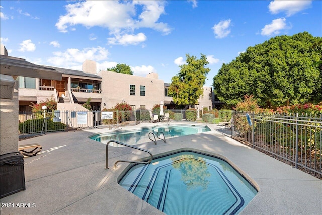 view of pool with a patio