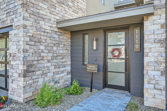 view of doorway to property