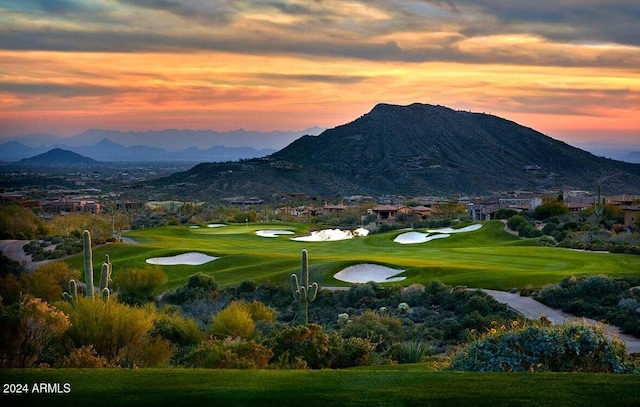 view of property's community with a mountain view