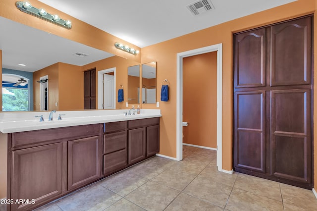 742 E Kingbird Dr, Gilbert, AZ 85297 - bathroom with double vanity and tile patterned floors