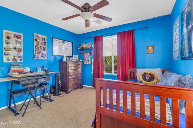 742 E Kingbird Dr, Gilbert, AZ 85297 - carpeted bedroom featuring baseboards and a ceiling fan