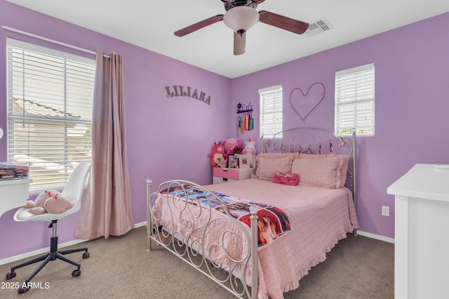 742 E Kingbird Dr, Gilbert, AZ 85297 - bedroom with carpet flooring and a ceiling fan