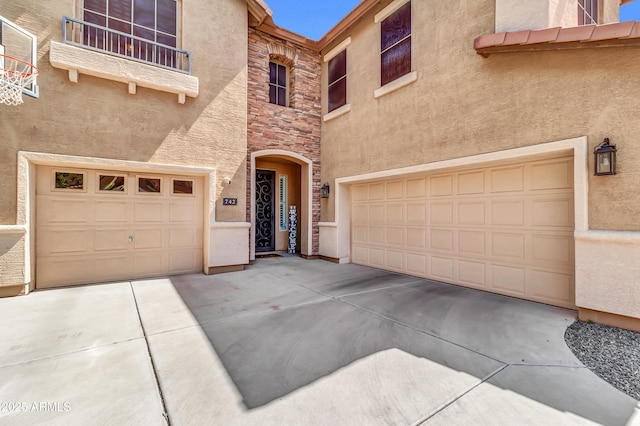 742 E Kingbird Dr, Gilbert, AZ 85297 - view of front of house with concrete driveway, stucco siding, and stone siding