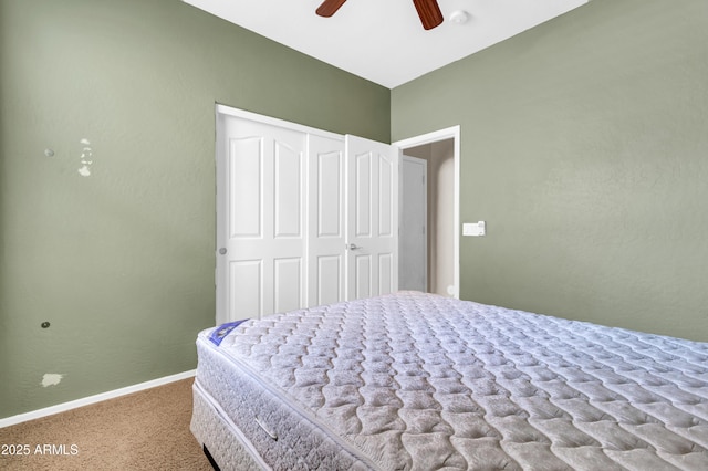 742 E Kingbird Dr, Gilbert, AZ 85297 - carpeted bedroom featuring a closet and a ceiling fan