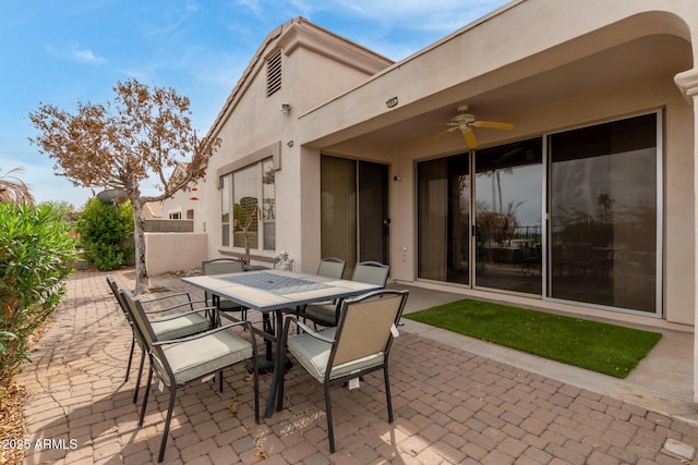 12841 N 19th St, Phoenix, AZ 85022 - view of patio with outdoor dining area and ceiling fan