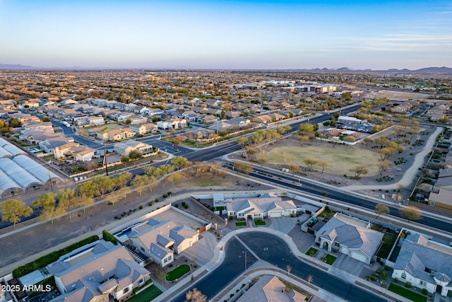 aerial view featuring a residential view