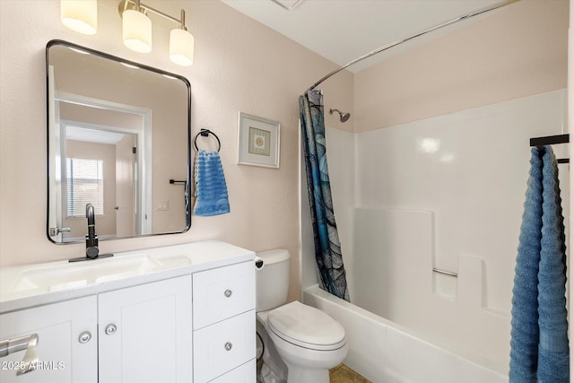 3021 E Harmony Cir, Mesa, AZ 85204 - full bathroom with vanity and shower / bath combo with shower curtain
