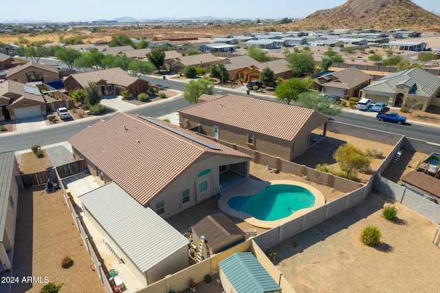 aerial view featuring a mountain view