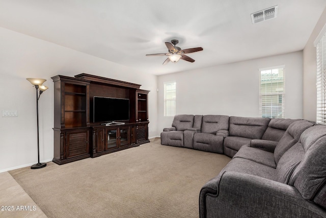 1876 E Azalea Ct, Gilbert, AZ 85298 - living area with a ceiling fan and baseboards