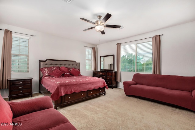 1876 E Azalea Ct, Gilbert, AZ 85298 - bedroom with carpet and a ceiling fan