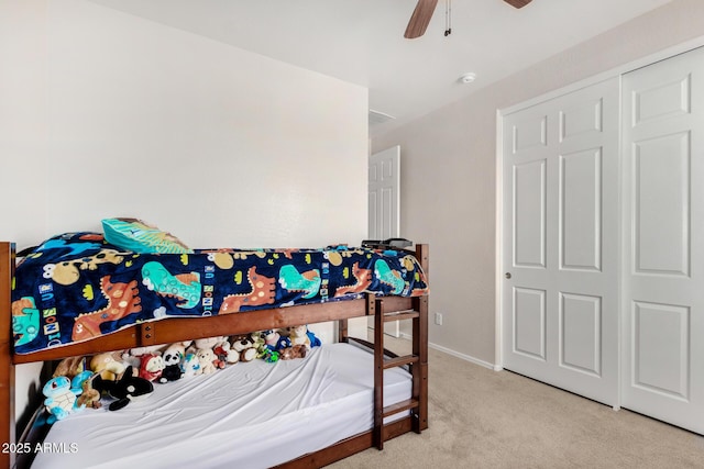 1876 E Azalea Ct, Gilbert, AZ 85298 - bedroom featuring carpet floors, ceiling fan, and baseboards