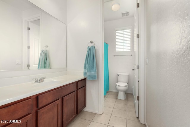 1876 E Azalea Ct, Gilbert, AZ 85298 - full bathroom featuring vanity, tile patterned floors, toilet, and baseboards