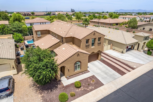 1876 E Azalea Ct, Gilbert, AZ 85298 - aerial view of residential area with a mountainous background