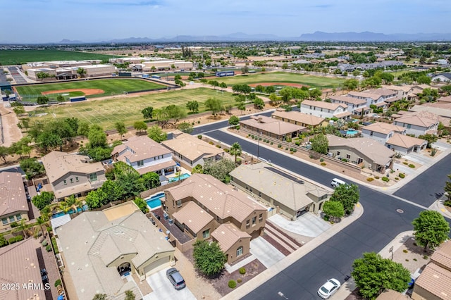 1876 E Azalea Ct, Gilbert, AZ 85298 - aerial view of residential area featuring a mountainous background