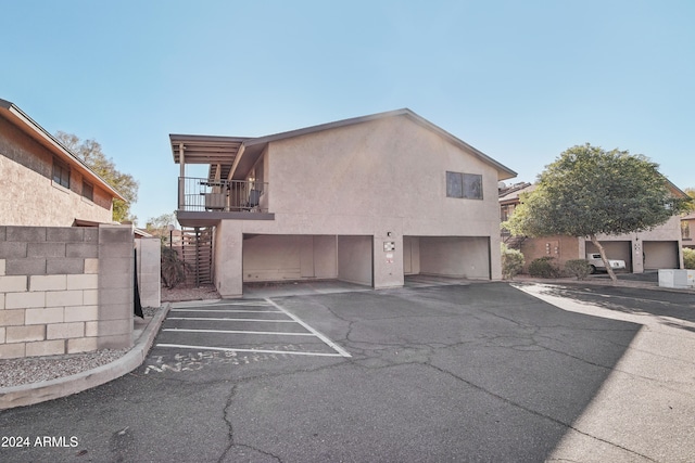 view of home's exterior featuring a garage