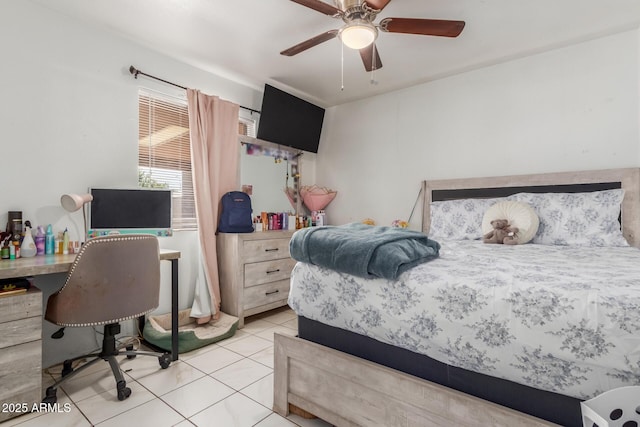 2207 N 53rd Ave, Phoenix, AZ 85035 - bedroom with a ceiling fan and light tile patterned flooring