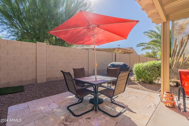 view of patio / terrace featuring area for grilling