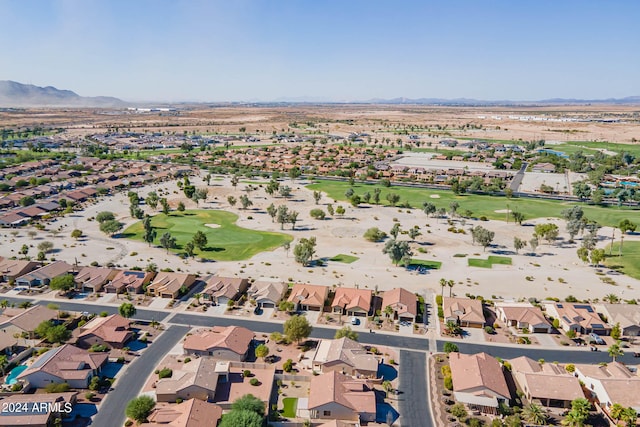 bird's eye view with a mountain view