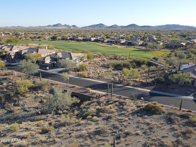 mountain view with a residential view