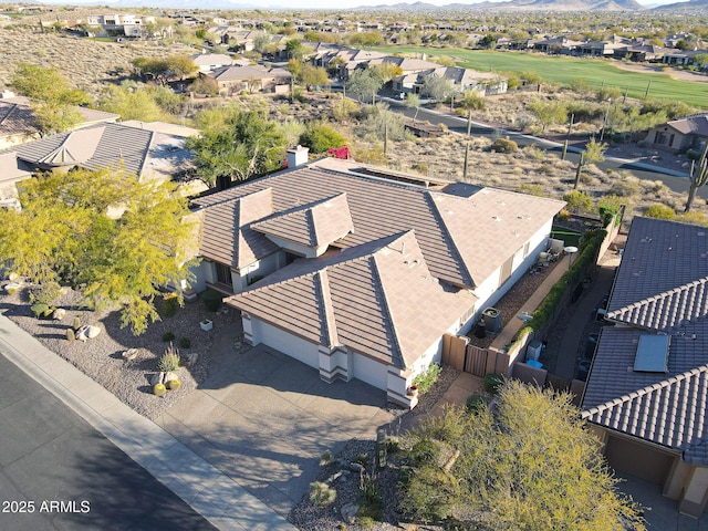 drone / aerial view with a residential view