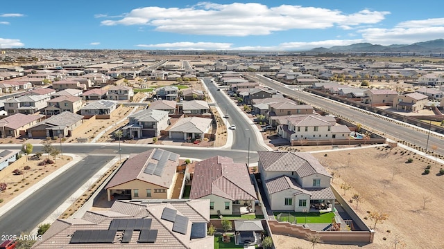 aerial view featuring a mountain view