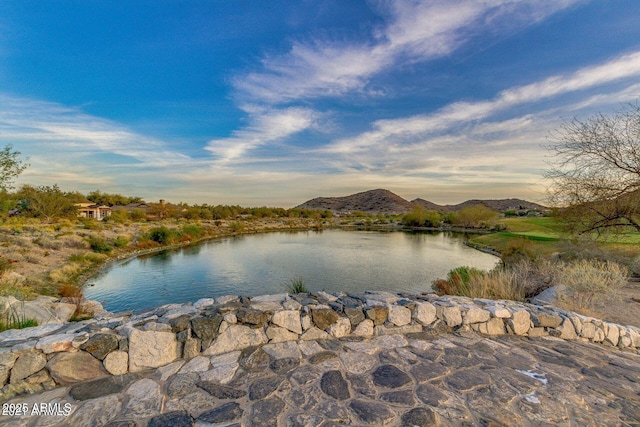 property view of water with a mountain view